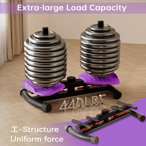 440 Lbs Weight Capacity Waist Twister Machine for Slim Waist and Core with Smart LED Display Performance shown in purple.