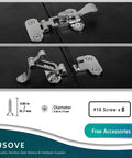 Close-up of 316 Stainless Steel Boat No-Rattle Locking Latch, Hold-Down Clamp for marine hatch hardware and cabinets.