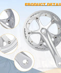42 Tooth 165mm Aluminum Crankset With Bolts For 6 To 10 Speed Gears Lightweight Alloy Square Taper Dual Chain Guards