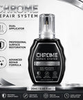 Professional Chrome Repair Pen Nails That Slick Mirror Finish Which Takes Care Of Chips Scuffs And Scratches On Bathroom Fixtures And Metal Hardware For A Legit Factory Fresh Gloss, featuring dual applicator in black bottle.