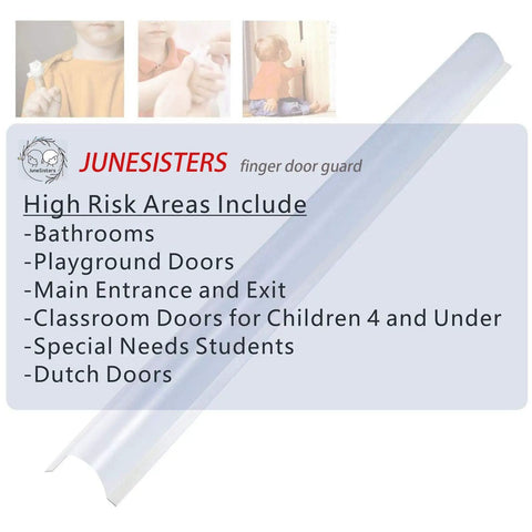 Door Pinch Guard For Babies And Kids Heavy Duty Door Hinge Cover And Finger Safety Protector with high risk areas text