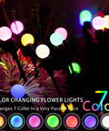 Solar Starburst Garden Lights Set Of 4 That Sway With The Breeze Color Changing RGB Outdoor Decor