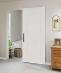 36 By 84 Concealed Sliding Barn Door With Super Slick Glide And Soft Close Hardware in modern interior setting.