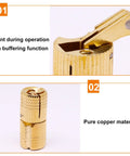 Brass Barrel Hidden Cabinet Hinges 12mm Diameter 180 Degree Opening Concealed Hardware Four Pack Durable Solid Brass With Links