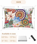 Boho Floral 8x10 Ft Sun Shade Sail Canopy Patio Ready Backyard Friendly Garden Deck Porch Outdoor Shade Cloth Waterproof UV Block With Sturdy Seams And Tear Resistant Construction
