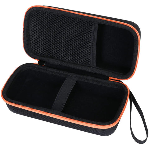 Open Rugged Hard Case For Klein Tools Digital Multimeters MM325 MM420 MM460S MM400 MM300 with black interior and orange trim.