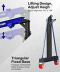 Real Deal 3 Ton Gantry Crane With 6600 Lbs Load Rating And Thick Steel Build For Demanding Shop Jobs, adjustable height 102" to 149".