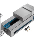 4 Inch Milling Vise For Bench Setup, beefy heavy duty clamp vise made from nodular cast iron with 100mm jaw, 19kN clamping force