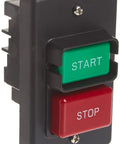 Rock Solid Dual Voltage Toggle Switch For Single Phase Motors Featuring Lockout Safety Button And Straightforward Fitment With Standard Electrical Boxes Built Like A Tank with green start and red stop buttons