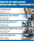 Benefits of Beefy AC Belt Tensioner Kit For GM Trucks And SUVs With V8 Engines 4.8L 5.3L 6.0L 6.2L; improved engine performance.