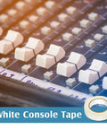 Console Labeling Tape 1 Inch Wide 54.7 Yard Roll Clean Writable Flatback Paper White Adhesive Tape Removable No Residue on Mixer