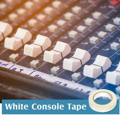 Console Labeling Tape 1 Inch Wide 54.7 Yard Roll Clean Writable Flatback Paper White Adhesive Tape Removable No Residue on Mixer