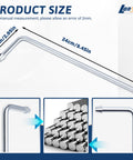 Stainless Steel Exhaust Hanger Rod Weld-On 9.5 Inch Long 90 Degree Bent Universal Fit 2 Pack with detailed size dimensions.