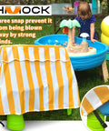 Kids Outdoor Water Table Cover Weatherproof Dustproof UV Shield for Rain Showers Splash Ponds Fits 2 Tier Water Tables image