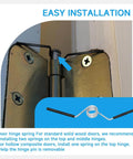 Self Opening Door Hinge Spiral Z Shaped Spring For 5/8 Inch Radius Hinges Automatic Door Reset installed on door hinge