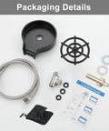 Glass Rinser For Kitchen Sink With Faucet, Bottle And Cup Washer components including hose, washers, and installation guide.