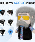Funny Golf Driver Headcover Inspired By Happy Gilmore For Standard 460cc Drivers, Dope Gift For Men And Women Displayed