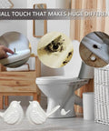Slick White Bird Ceramic Toilet Bolt Covers Decorative Set Of Two Hides Rusty Floor Fasteners For Total Bathroom Glow Up No Fuss Install Smooth Home Refresh For Any Space displayed with cleaner and toilet.
