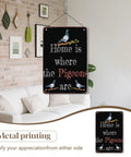 8x12 Inch Metal Sign Featuring Elegant Cute Homing Pigeon Racing Breed For Hobbyists And Animal Lovers Decor With Distinctive Artistic Fonts