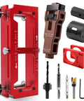 DIY Friendly Door Hinge Jig With Lock And Latch Installation Kit, Aluminum Router Template For Hinge Mortising From Two Point Five To Five Inches
