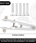 Watch Spring Bar Tool Kit With Pliers And 10 Tips, Pin Bar Tweezers; 10cm silver aluminum pliers with precision tips.
