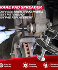 Heavy Duty Brake Caliper Compression Tool For Quick Pad Replacement being used on a car brake system