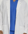Relaxed Fit Unisex Full-Length Lab Coat With Snap Front And Two Spacious Pockets, Durable Workwear Coat For Doctors