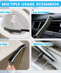 16 Piece Crevice Cleaning Brush Set for tight spots and deep grime clean up in toilet gap, car air outlet, tile gap, window tracks