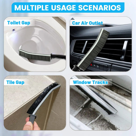 16 Piece Crevice Cleaning Brush Set for tight spots and deep grime clean up in toilet gap, car air outlet, tile gap, window tracks