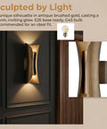 Mid Century 2 Light Brushed Brass Wall Sconce For Bathroom And Bedroom With Updated Canopy Dope Glam Art Deco Vibe Hardwired Wall Light In Sleek Metal Finish mounted on wall