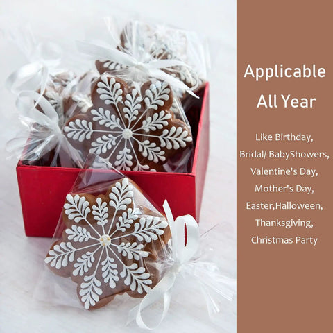 Premium Clear Cellophane Treat Bags 4X6 Inches Pack Of One Hundred With Gold Twist Ties For Candy Cookies Marshmallows Plus Bite Size Goodies To Keep Your Snack Game On Lock