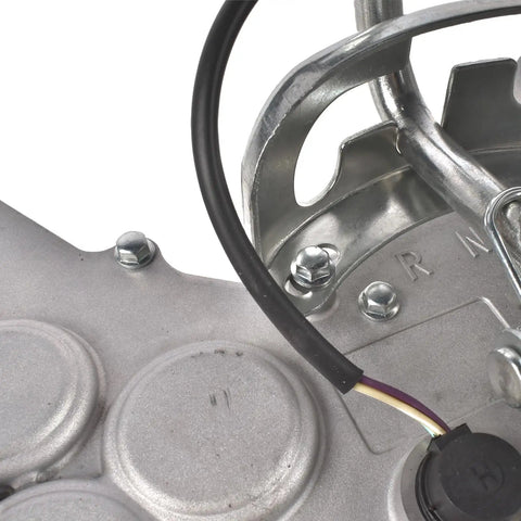 Close-up of Heavy Duty 180cc GY6 Engine Motor components, showing electric start and reverse gear connection.