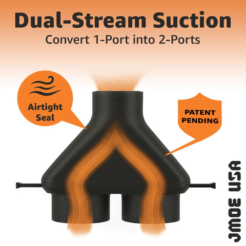 2.5 Inch Dust Collection Hose Splitter With Independent Blast Gates For Dual Hose Control In Shop Vac Setups Fits Ridgid Craftsman And Most Wet Dry Vacuums Patent Pending with dual-stream suction and airtight seal
