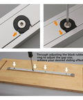 Aluminum Miter Bar for Table Saws and Router Tables Heavy Duty T Slot Rail Gauge Rod for Woodworking Sliding Clamp Track 450mm Length 17.71 Inches Perfect for Miter Sleds and DIYers, shown on miter sled