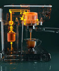 Retro Semi Automatic Coffee Machine For Home Use With Built In Milk Frother Espresso Pump 850W 110 240 Volts Compact Barista Ready Kitchen Gadget For Rich Smooth Coffee At Home transparent side view