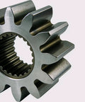 Close-up view of a metal pinion gear from the Steering Shaft Pinion Gear and Bushing Replacement Kit for LT1042 LT1045 LT1046 LT1050
