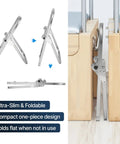 Industrial Steel Cable Reel Holder Heavy Duty Spool Rack Dispenser shown in folded positions and alongside blue storage bins