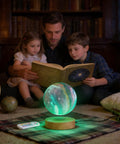 Levitating Moon Lamp 5.9 Inch Magnetic Floating Moon Light With Remote 3D Galaxy Moon Lamp 16 Color Modes on plaid surface