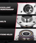 Close-up of Street Tough Wheel Bearing And Hub Assembly For Fiat 500 showing excellent workmanship and fixing holes.