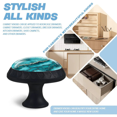 Slick Turquoise Crystal Cabinet Knobs Add That Dope Marble Finish To Any Kitchen Drawers Bathroom Vanity Or Bedroom Dresser Includes All Necessary Mounting Hardware For A Quick Top Shelf Upgrade. Elegant turquoise crystal cabinet knob displayed against stylish background.