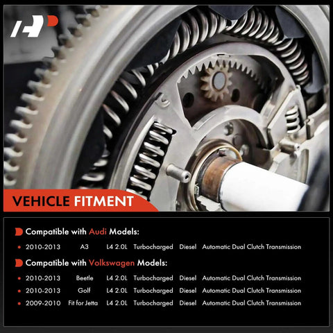Heavy Duty Dual Mass Flywheel Straight Swap Fits Volkswagen Jetta Golf Beetle Audi A3 2.0 Liter Diesel Turbo Dsg Automatic Transmission close-up gear detail