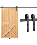 Eight Foot Sliding Barn Door Hardware Kit With 330 Lbs Capacity For A Single Door Fits 3.7 To 4.3 Feet Wide And 1.3 To 1.8 Inches Thick Panels