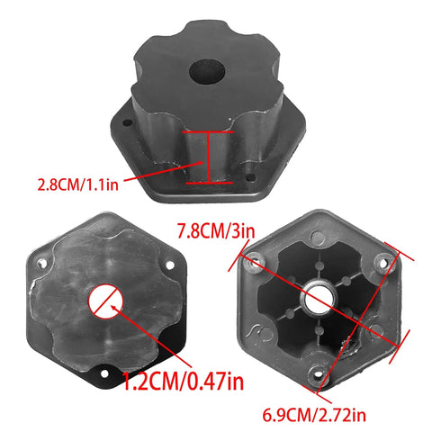 Connector couplers for Two Pack High Speed 24V RS555 Motor Gearbox Upgrade Kit For Power Wheels Ride On Toys with dimensions