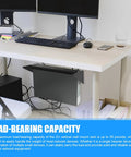 Straight Up Heavy Duty 2U Hinged Wall Mount Patch Panel Bracket Vertical Rack For 19 Inch Server Racks And Network Switches under desk load-bearing view.