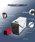 Heavy Duty Handheld Fiber Laser Welder 1200W Portable Four In One Metallic Cutter With integrated cable and operation panel.