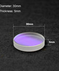 Side view of 4 Pack 30mm Diameter 5mm Thick Fiber Laser Protective Lenses For Raytools WSX Precitec Fiber Laser Cutting Head Accessories.