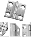 Qyueyue 1-inch stainless steel mini hinge, 6-pack with mounting screws for wooden boxes and cabinet doors