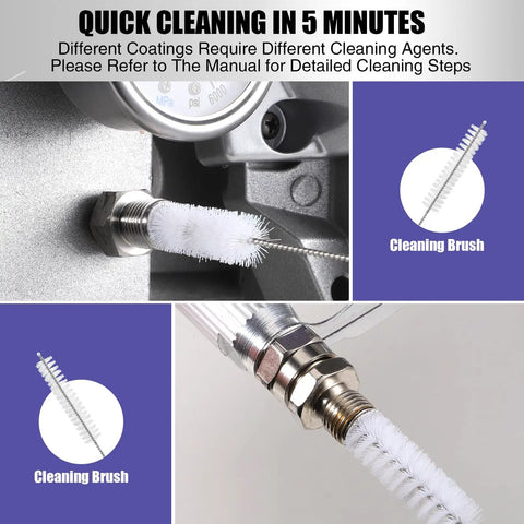 Cleaning brush for Real Deal Airless Paint Sprayer 1300W Electric House Paint Gun, ensuring efficient maintenance and quick cleaning.