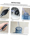 Instructions for Manual Transfer Pump Siphon For Gas And Other Liquids One Way Hand Pump Portable Lightweight For Cars Lawn Equipment And Water Changes Easy To Use Perfect For Quick Oil Or Fluid Changes Without Fuss, rubber bulb