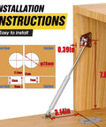 Installation of Drop Down Gas Struts Two Pack For Cabinets And Desk Doors 90 Degree Hinge With Quiet Soft Close 100N